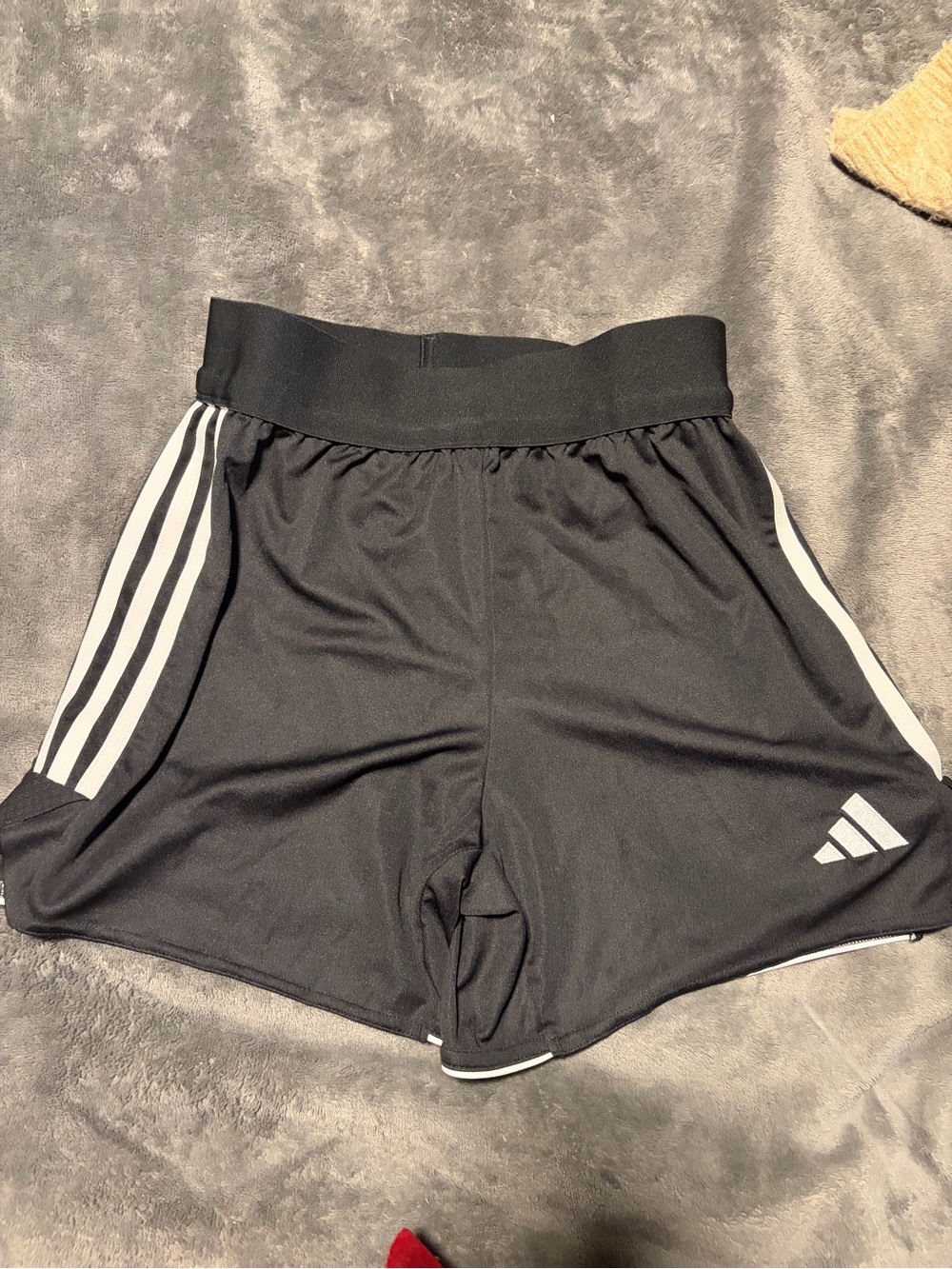 adidas Black Shorts with White 3-Stripe Accents